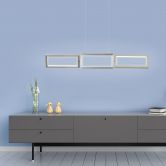Pendelleuchte Sia, metallic, 150 x 80,5 cm, Metall Pendellampe, dimmbar 