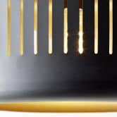 Pendelleuchte Silvio, gold, 120 x 38 cm, Metall Pendellampe, dimmbar 