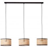 Pendelleuchte Toni, beige, 120 x 110 cm, Rattan Pendelleuchte 