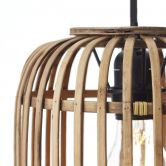 Pendelleuchte Willi, braun, 130 x 105 cm, Bambus Pendellampe, dimmbar 