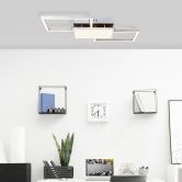 Deckenleuchte Yara, metallic, 7 x 51 cm, Metall Deckenlampe, dimmbar 