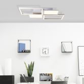 Deckenleuchte Yara, metallic, 6 x 51 cm, Metall Deckenlampe, dimmbar 