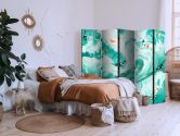 Paravent, Raumteiler freistehend, Trennwand - Koi Fish Among Waves 