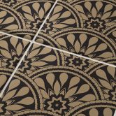Fliesenaufkleber Art Deco in in Schwarz-gold - 12er Set 