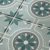 Fliesenaufkleber Blume im Kreis - 12er Set 