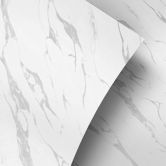 Tile stickers marble look, white-grey - Furniture foil, kitchen splashback, bathroom foil 