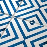 Fliesenaufkleber Watercolor - Diagonale Quadrate - Blau - 12er Set 