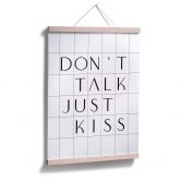 Poster mit Raster - Don't talk just kiss 