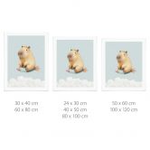 Poster enfant Capybara dans l'espace - Rêve d'étoile 