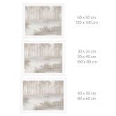 Poster Wald am See im Nebel in Beige - Ms Tiff 