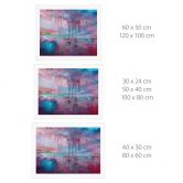 Poster Violetter Regen über blauem Dunst - Schmucker 