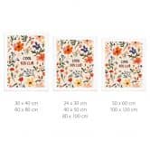 Kinderposter Cool Kids Club Bunte Blumen - Treechild 