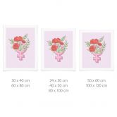 Poster Venuszeichen mit Blumen 