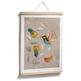 Poster Abstrakt - Kolibri - Braun 