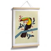 Poster Tropischer Vogel - Tukan - Braun 