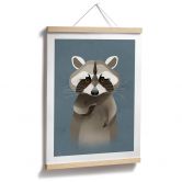 Poster Waschbär - Braun 