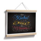 Poster Die Küche ist das Herz des Hauses - dunkel 