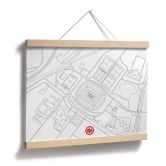 Poster Plan du stade de Francfort 