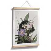 Poster Frida Floral Studio - Frauensilhouette mit Lila Blumen 