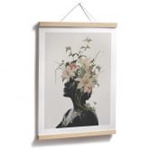 Poster Frida Floral Studio - Frauensilhouette mit Lilienblüten 