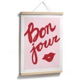 Poster Bonjour avec bouche à baiser - Fritsch 