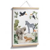 Poster Goed Blauw - Jungle Babies 