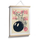 Plakat Miley Peach med nedrivningskugle - japansk - Gomes 