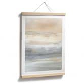 Poster Gold-graue Landschaft aus Pinselstrichen - Hobday 
