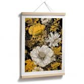 Blumen Poster - Blütenpracht in Ocker - Jaszke 