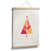 Poster Kubistika - Bunter Weihnachtsbaum 