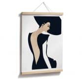 Poster Kubistika - Die Dame im schwarzen Kleid 