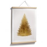 Poster Kubistika - Goldener Weihnachtsbaum 