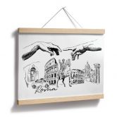 Poster Roma - Schwarz-Weiß - Love your City 