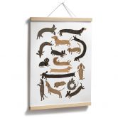 Plakat Legende gravhunde - Illustration af hund - Melin 