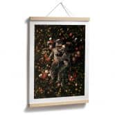 Poster Astronauten auf einer Blumenwiese - Nicebleed 