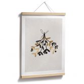 Poster Weihnachten - Mistelzweig in schwarz gold - Orara Studio 