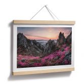 Poster Seo - Felsige Landschaft im Sonnenuntergang 