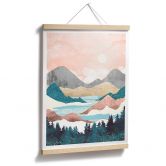 Poster SpaceFrog Designs - Sonnenaufgang am See 