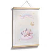 Poster Thai - Einhorn-Kätzchen auf der Zuckerwolke 