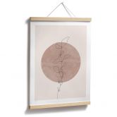 Poster The Miuus Studio - Line Art - Pflanze vor Vollmond 