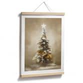 Poster Goldener Weihnachtsbaum - Treechild 