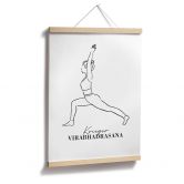 Poster Yoga - Krieger - Line Art 