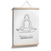 Poster Yoga Sitzhaltung der Weisen - Line Art 
