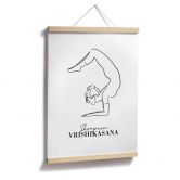 Poster Yoga Skorpion - Line Art 