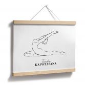 Poster Yoga - Colombe - Line Art 