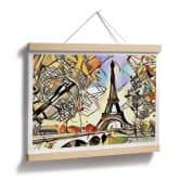 Poster Zamart - Kandinsky trifft Paris Eifelturm 