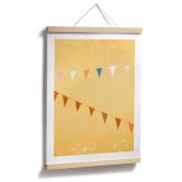 Poster Mexikanische Flaggen - Fahnenkette - Zwart 