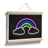 Poster Arc-en-ciel - néon 