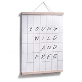 Poster mit Raster - Young wild and free 