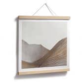 Poster Minimalistische Bergskizze | Line Art - Alma - Quadratisch 